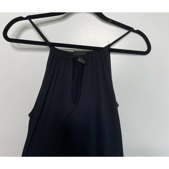 Vtg Y2K Impuls Halter Cutout Midi Maxi Dress Goth Grunge Black L Sexy‎ LBD - Picture 4 of 10